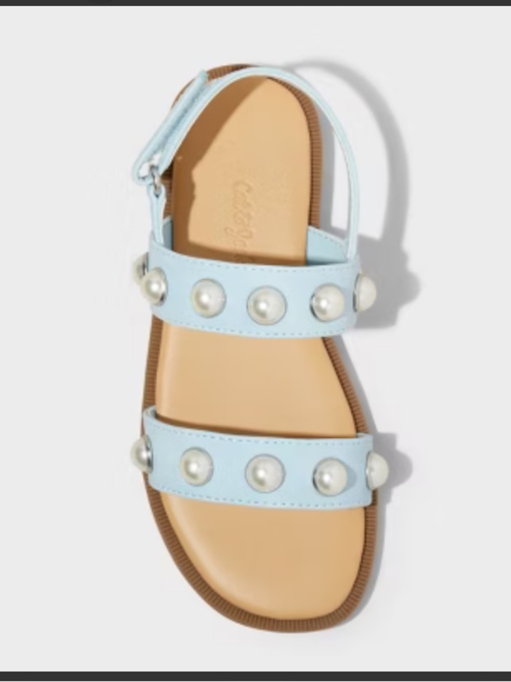 Cat & Jack Light Blue Pearl-Accent Girls' Sandals